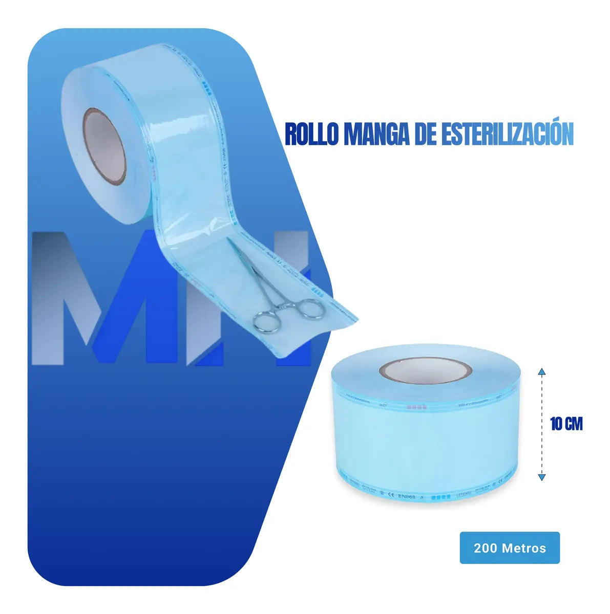 Rollo Manga Esterilizacion 10cmx200 Mtrs Grado Medico